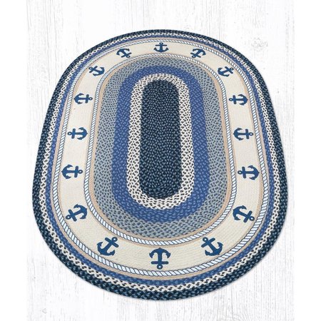 CAPITOL IMPORTING CO 4 x 6 ft Jute Oval Anchor Patch 8846443A